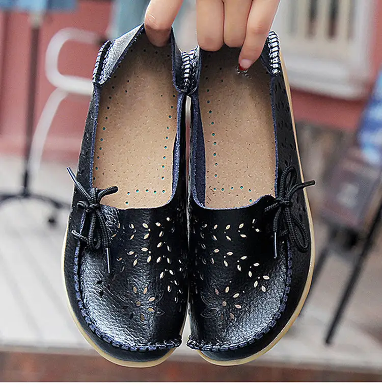 New Hollow Leather Casual Shoes