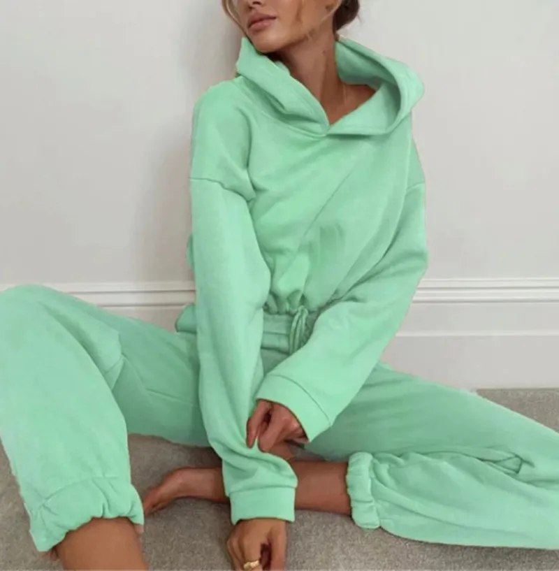 Two-piece Long-sleeved Sports And Leisure Sweater Suit