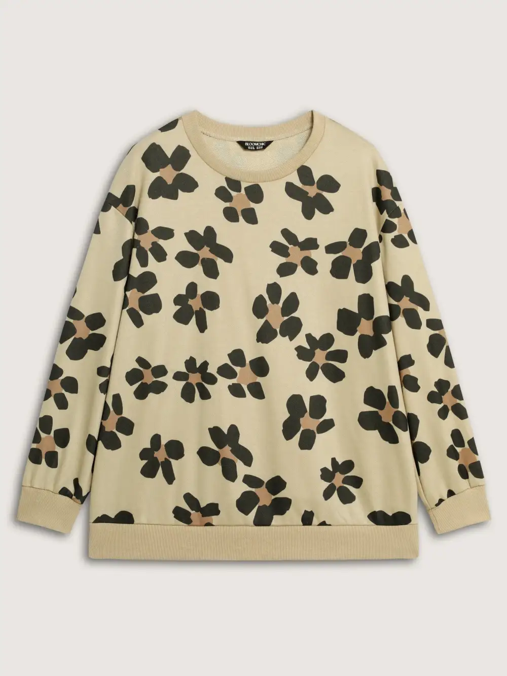 Wild Floral Print Relaxed-Fit Sweatshirt