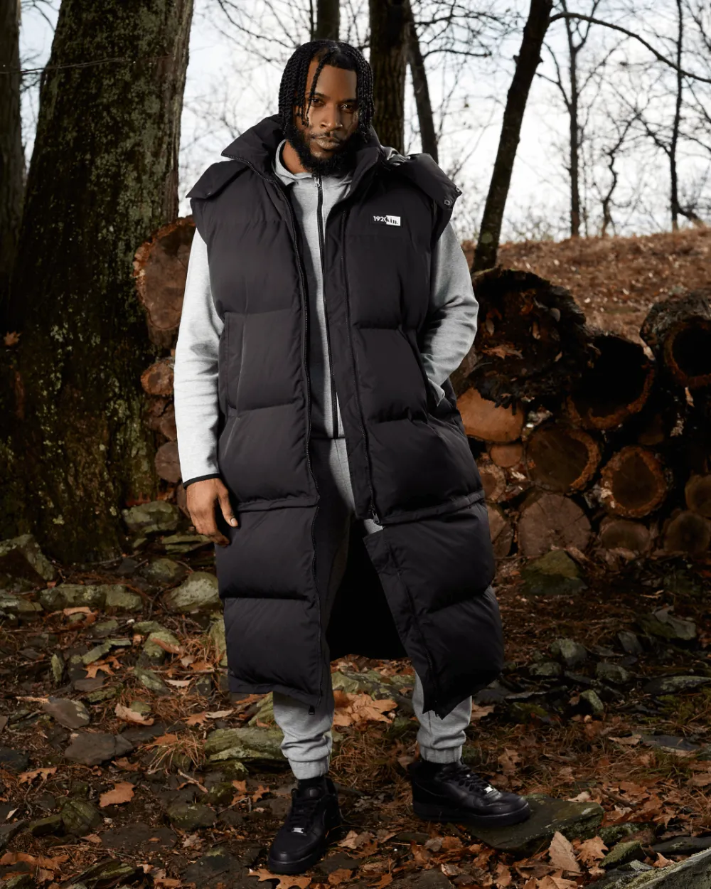 Black Pepper Long Utility Puffer
