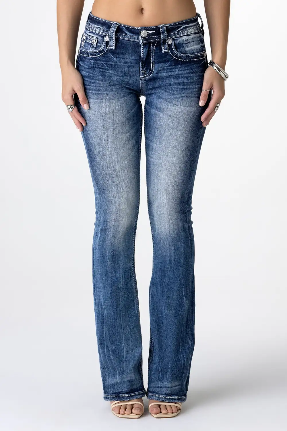 Sky Aztec Bootcut Jeans