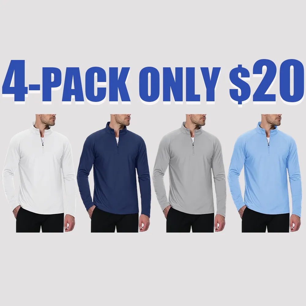 Men’s Zipper Mock Neck Sweatshirt – Casual Thermal Top