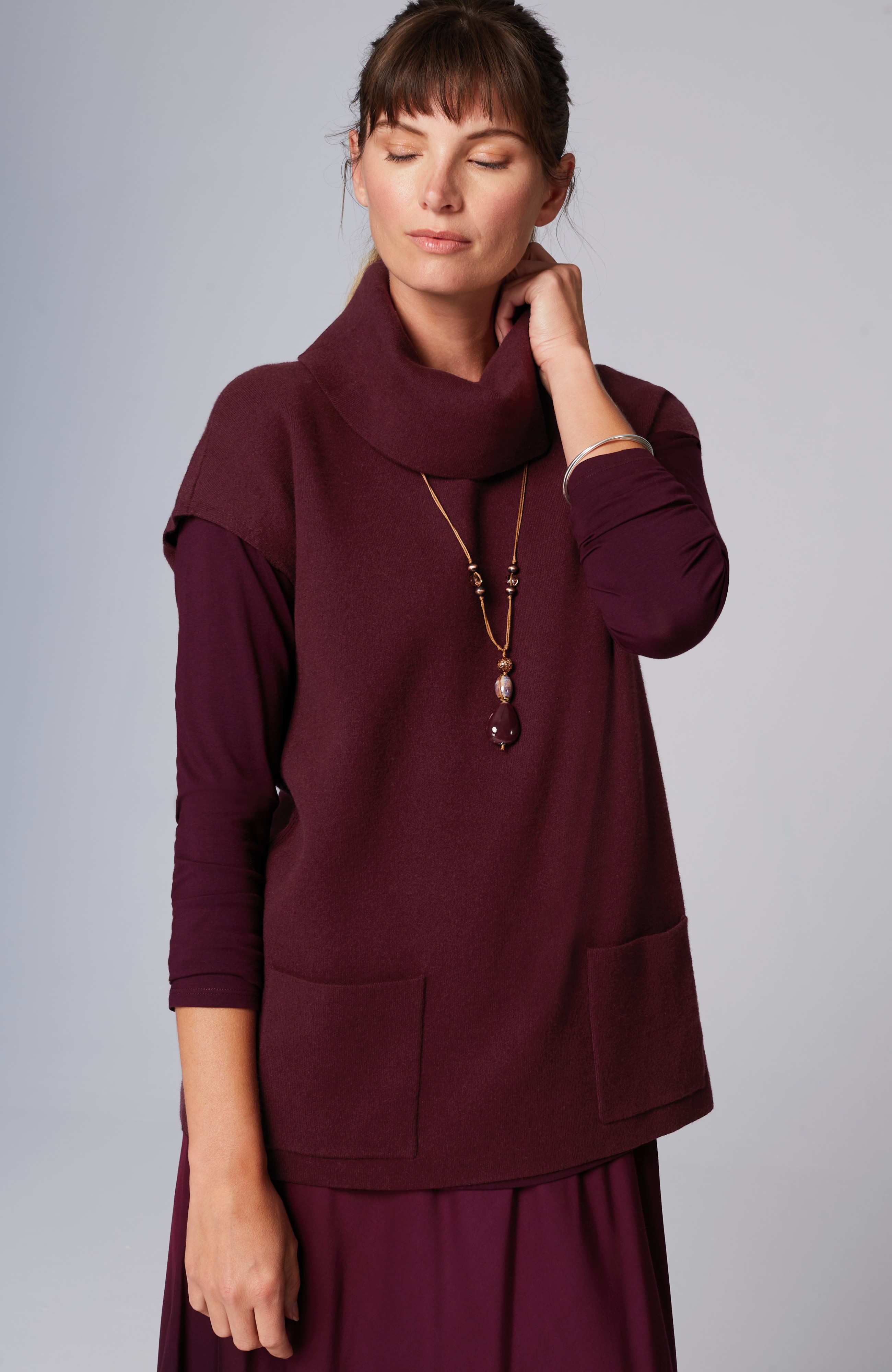 Pure Jill Double-Knit Sweater-Vest