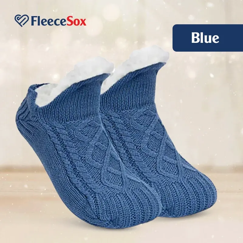 FleeceSox - Fleece-Lined Non-Slip Thermal Slippers Socks