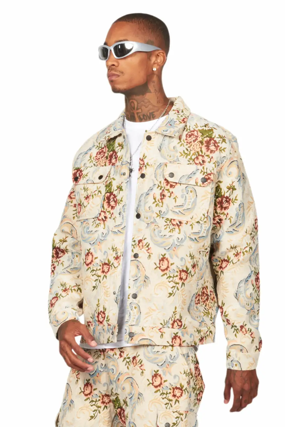 Kader Beige Multi Tapestry Jacket
