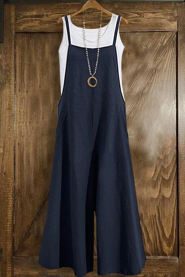Casual Wide Leg Jumper Overalls