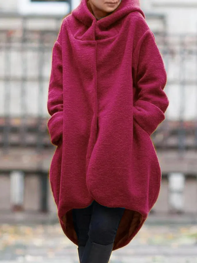 Long Sleeve Pockets Hoodie Jacket