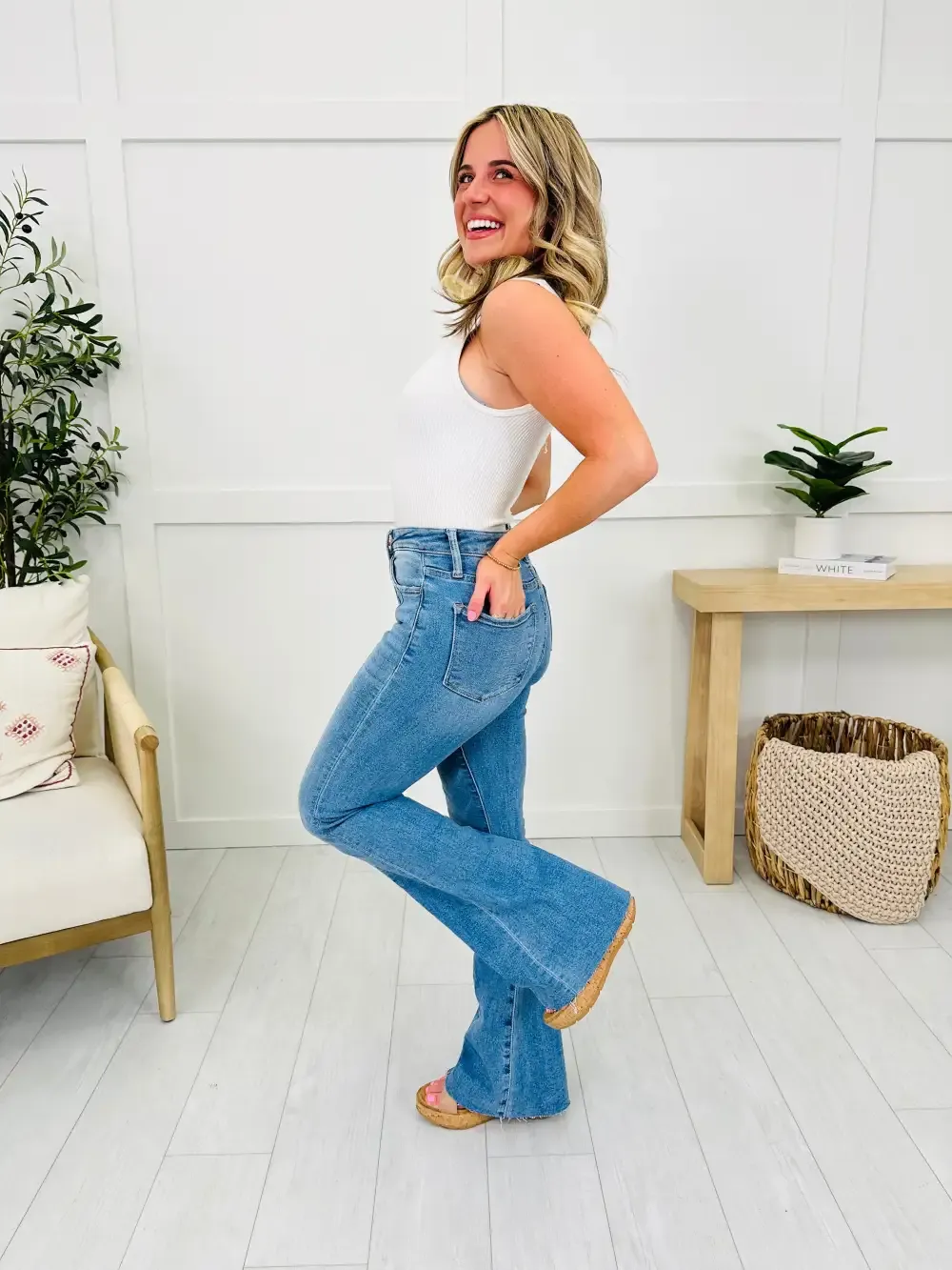 Long and Lean MOCO Exclusive Tummy Control Flare Jeans