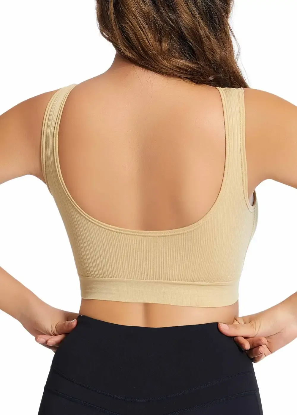 Skin Color Scoop Detail Stretch Bra