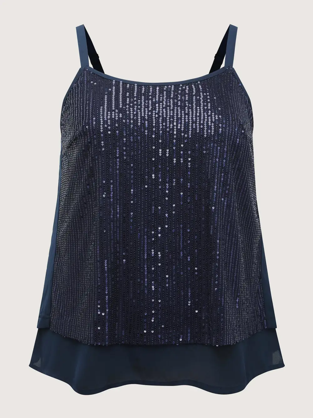 Shimmery Sequin Flowy Tank Top