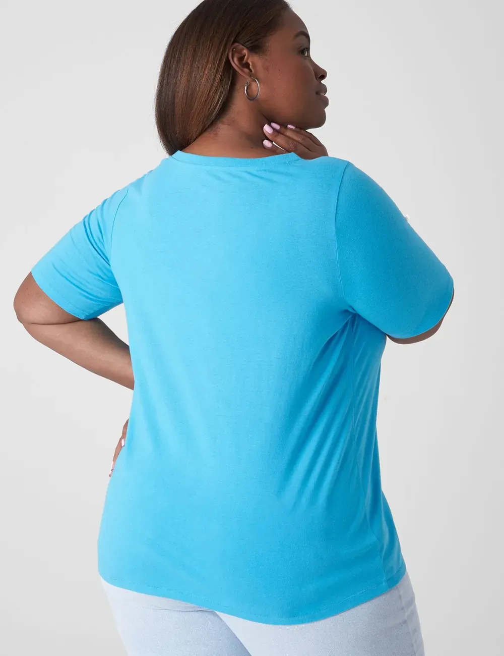 Modern Perfect Sleeve V-Neck Tee