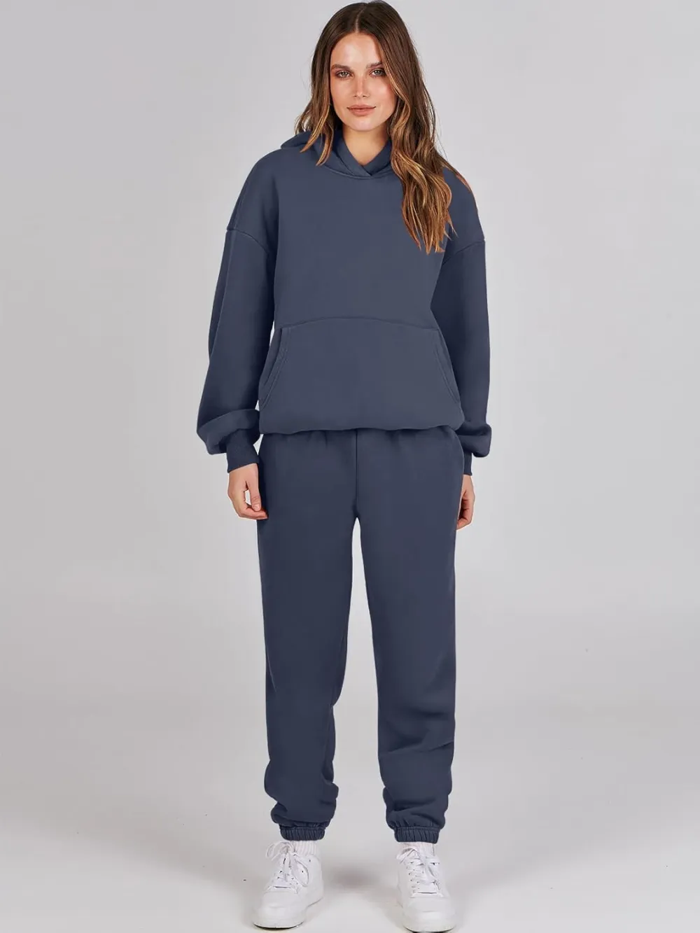(Clearance Sale $1.99⚡) 2024 Women's Fall Oversized Casual Hoodie Two Piece Sweatshirt Jogging Pants Sweatshirt Set