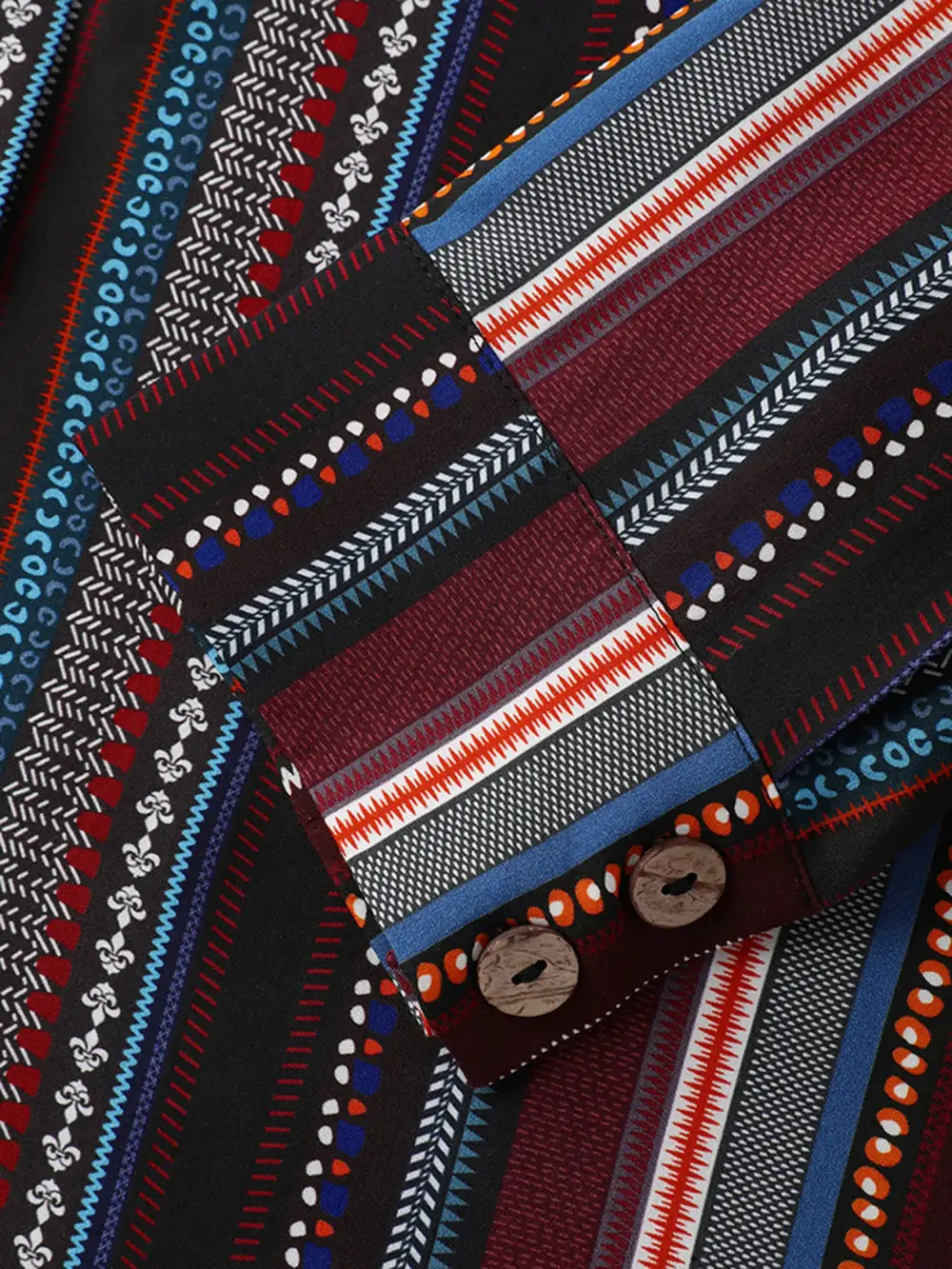 Colorful Stripe Button-Down Shirt