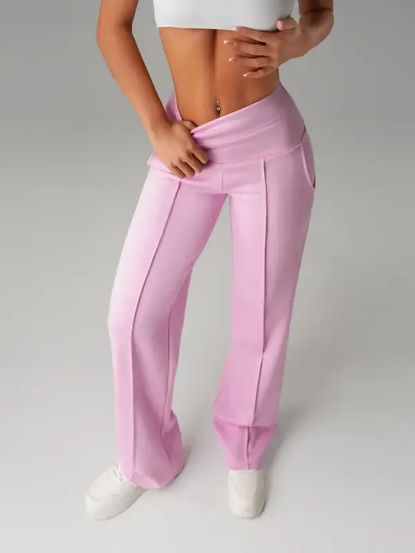 Women's Plain Loose Straight Leg Pants