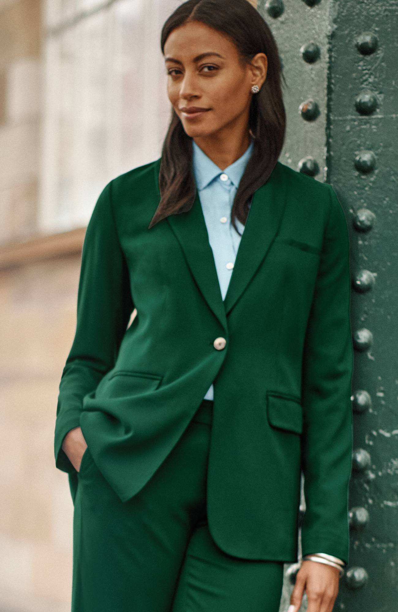 crepe blazer