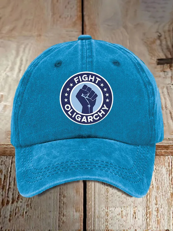 Retro Fight Oligarchy Print Baseball Cap