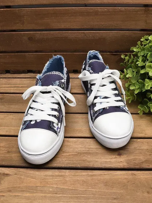 All Season Canvas Sneaker Heel Casual Flats