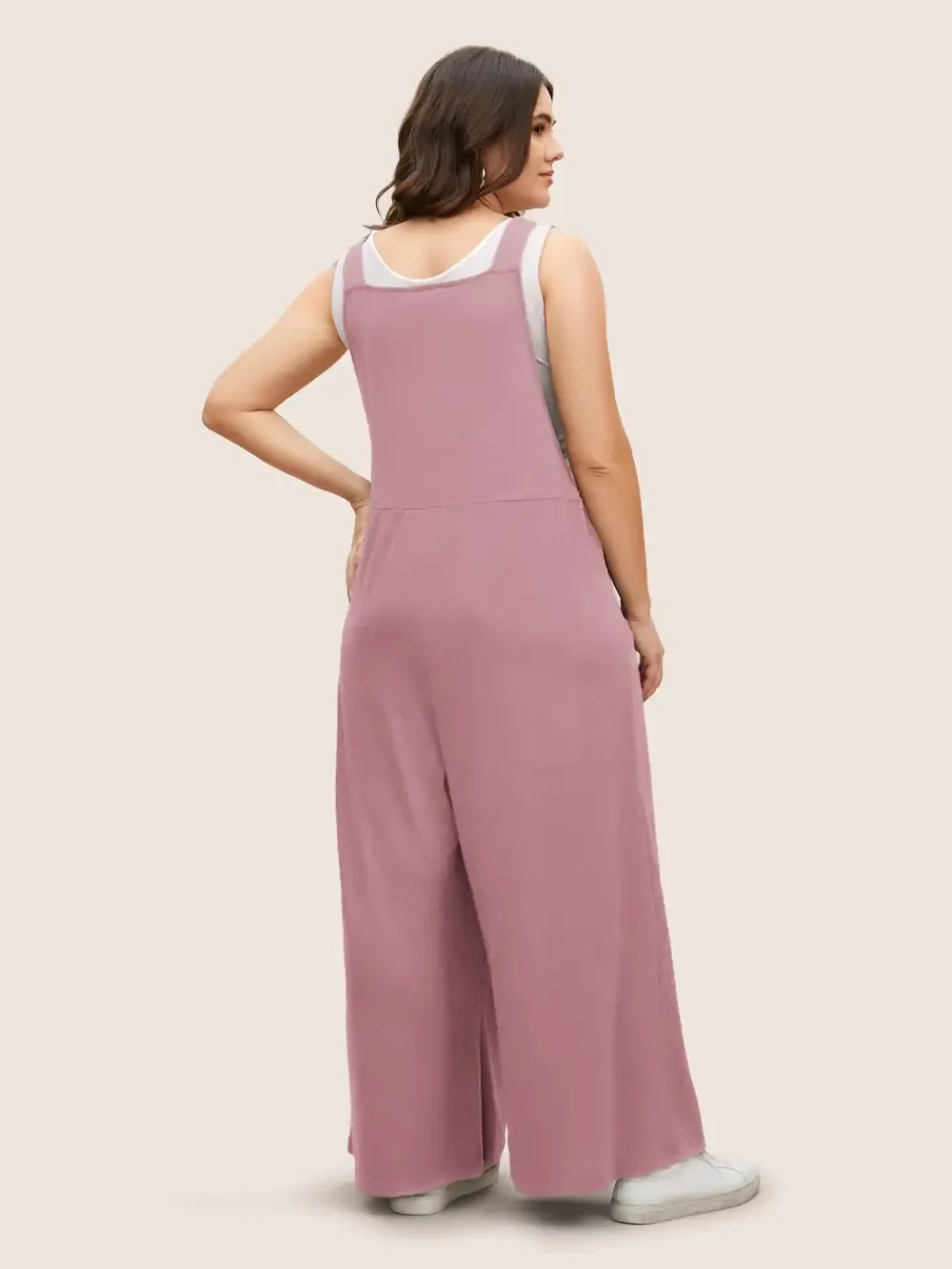 Supersoft Essentials Solid Pleated Pocket Jumpsuit