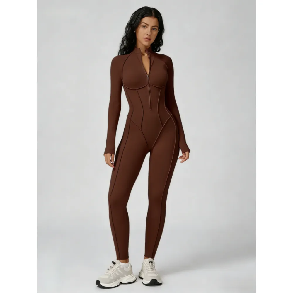 Women's Zippered High-Neck Shaping Bodysuit