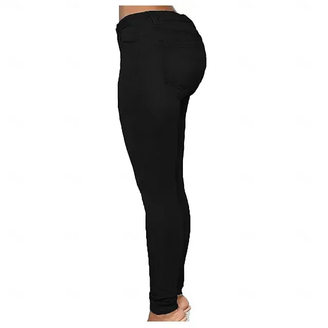 Women's Slacks Tights Cozy Leggings Tights Athletic Full Length Natural Plain Comfy Butt Lift Tummy Control Yoga Casual Daily Black Dark Blue Gray Light Blue Spring Fall Skinny