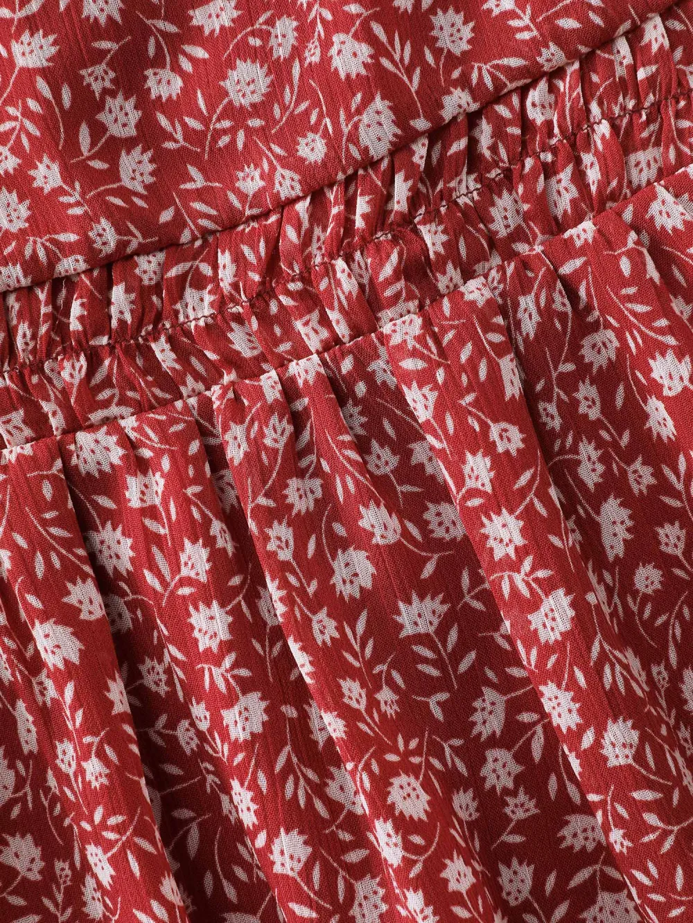 Chiffon Silhouette Flower Ruffled Neck Blouse