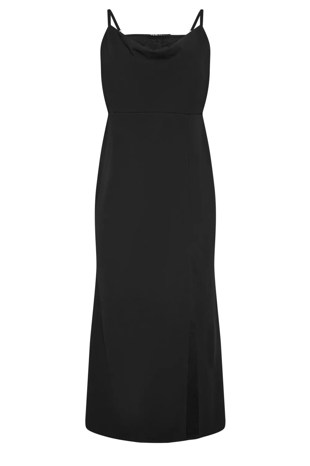 YOURS LONDON Curve Black Lace Cowl Neck Maxi Dress