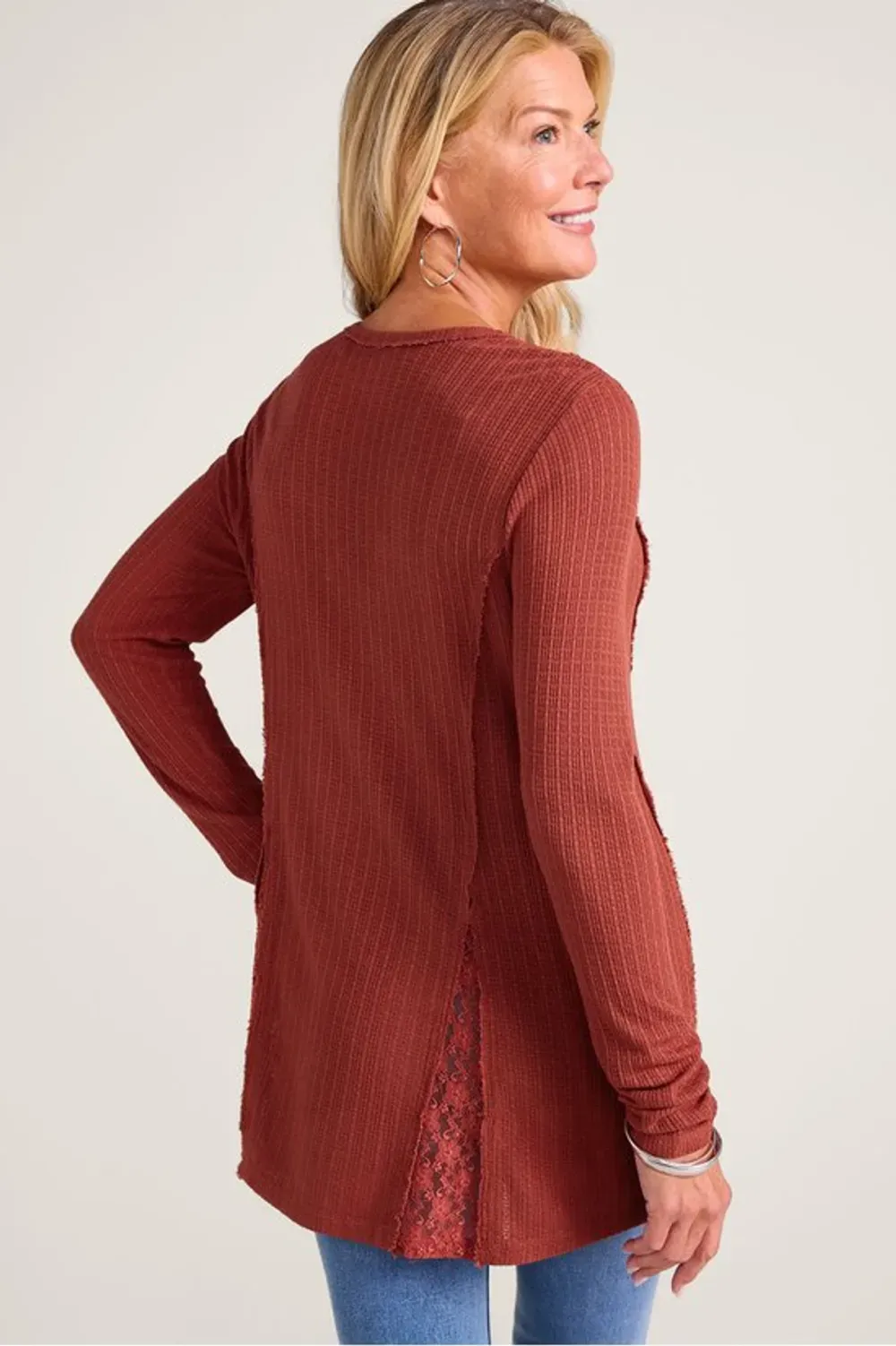 So Smitten Long Sleeve Pointelle Top