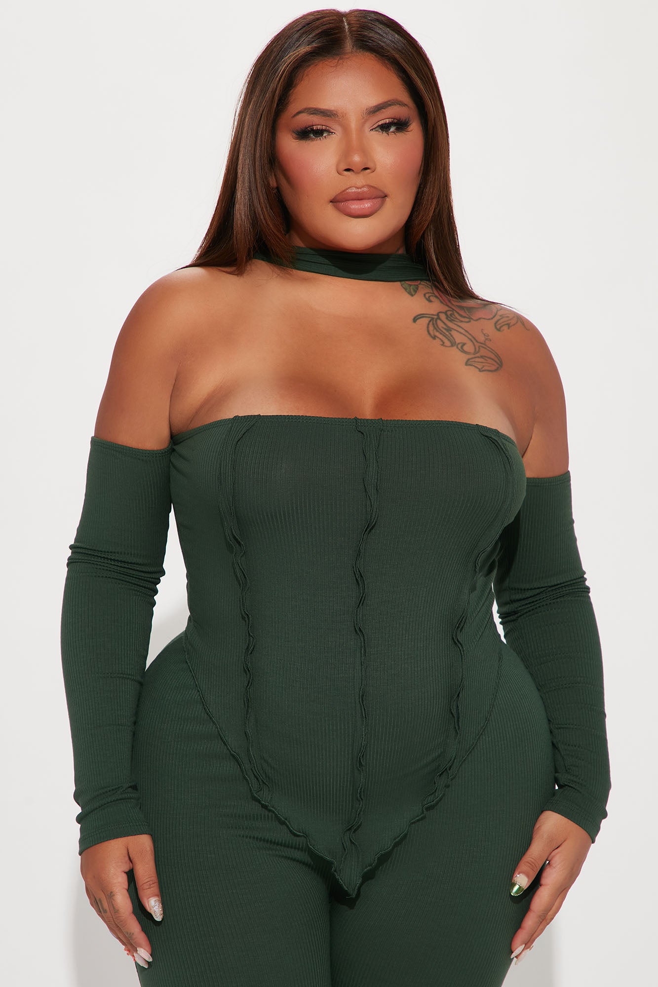 Off For The Night Legging Set  - Olive