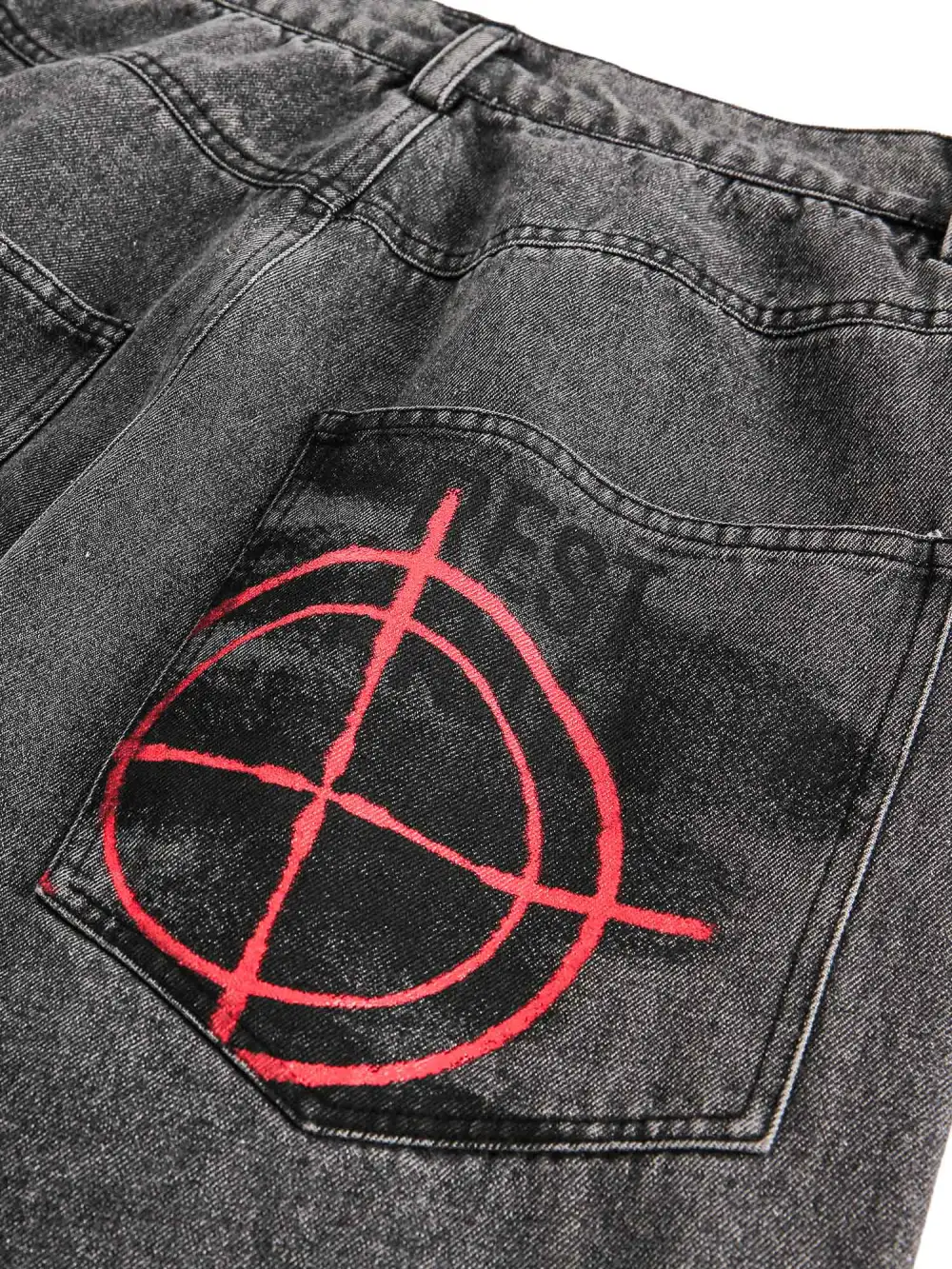 High Street Hip-hop Fun Print Jeans