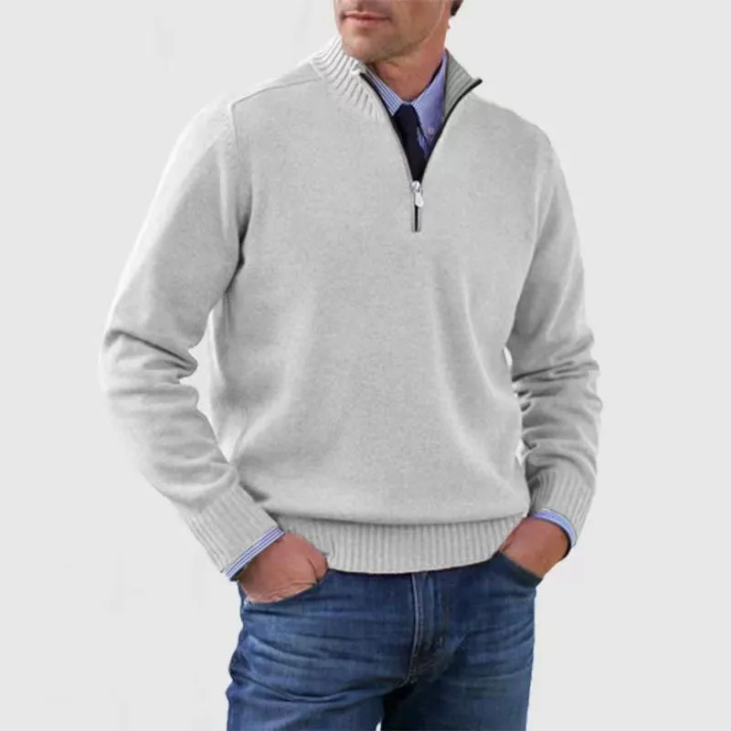 Men Classic Essentials Half-Zip Mohair Sweater