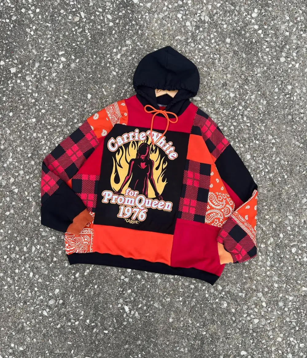 Red hoodie sweatshirts how perfect and cozy piece for your Halloween day