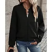 Women's Texture Sweatshirt Waffle Sweatshirt  Pullover Hoodie Sweatshirt Plain Streetwear Casual Long Sleeve Hooded Regular Tops Street Holiday Going out Buttons Black White Pink Wine Fall Winter