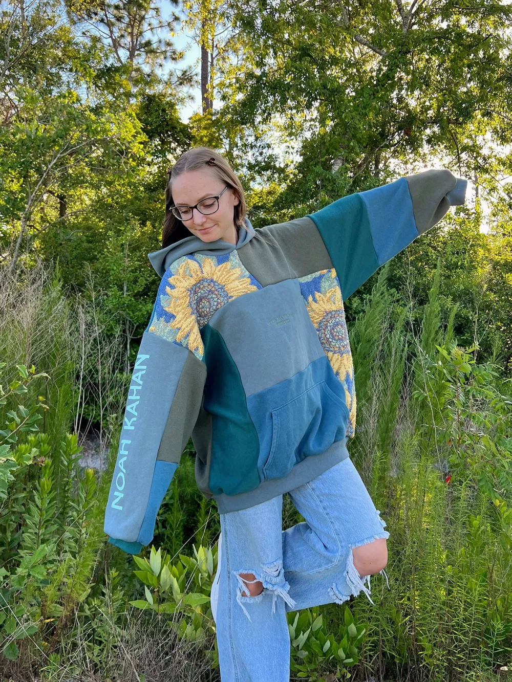 Green Streetwear Leisure Hoodie Sweatshirts