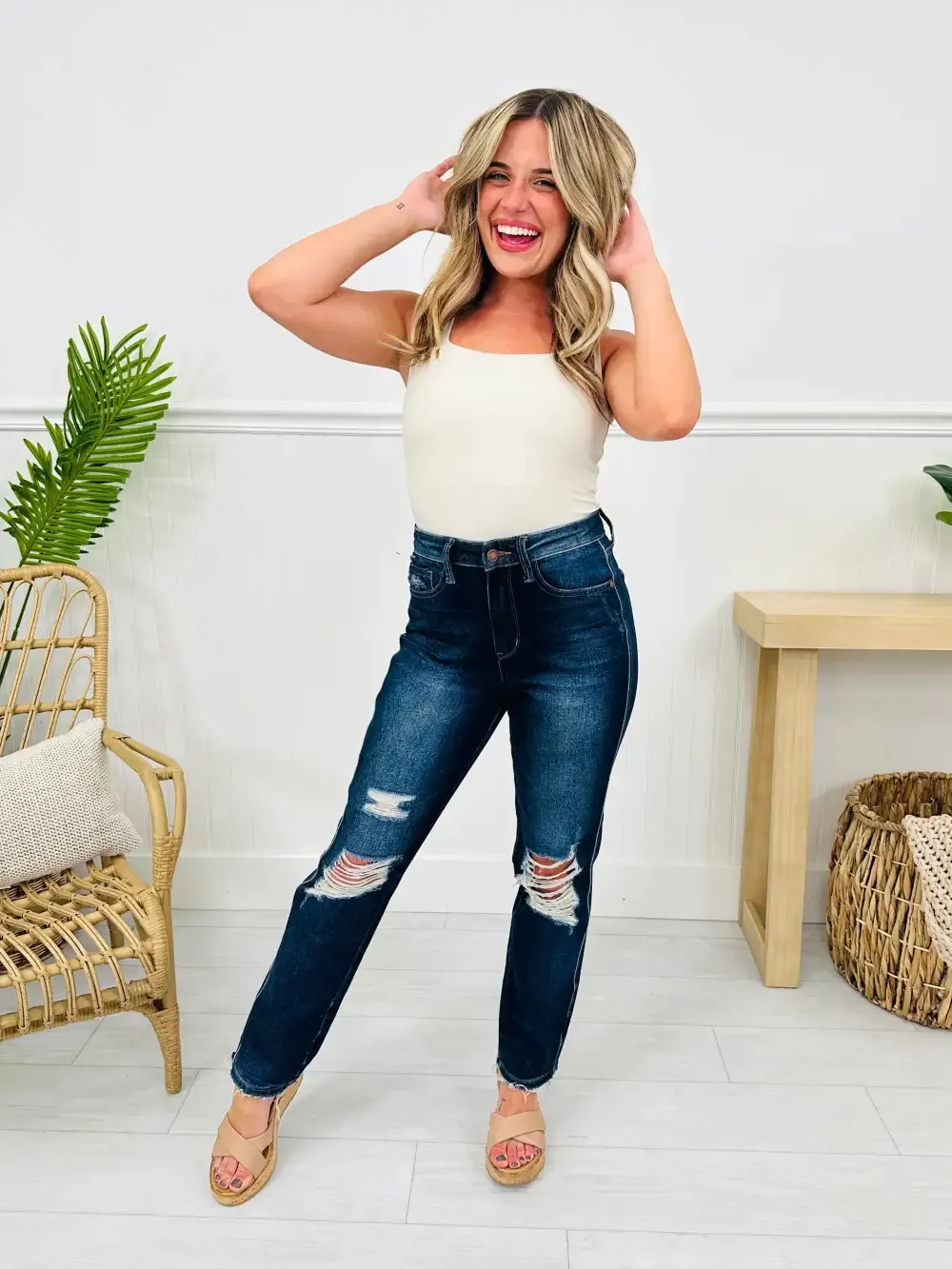 Judy Blue On Top Of The Trend Straight Jeans