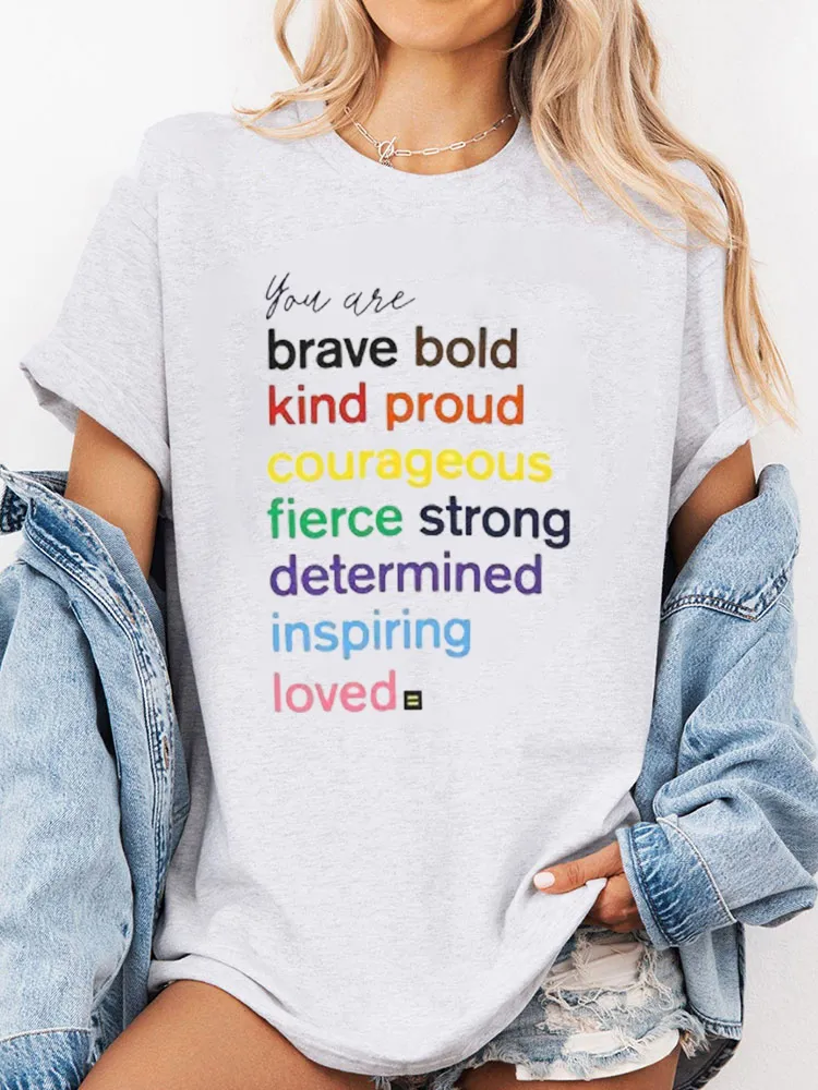 You Are T-Shirt Pure Cotton Round-Neck Short-Sleeved Shirt