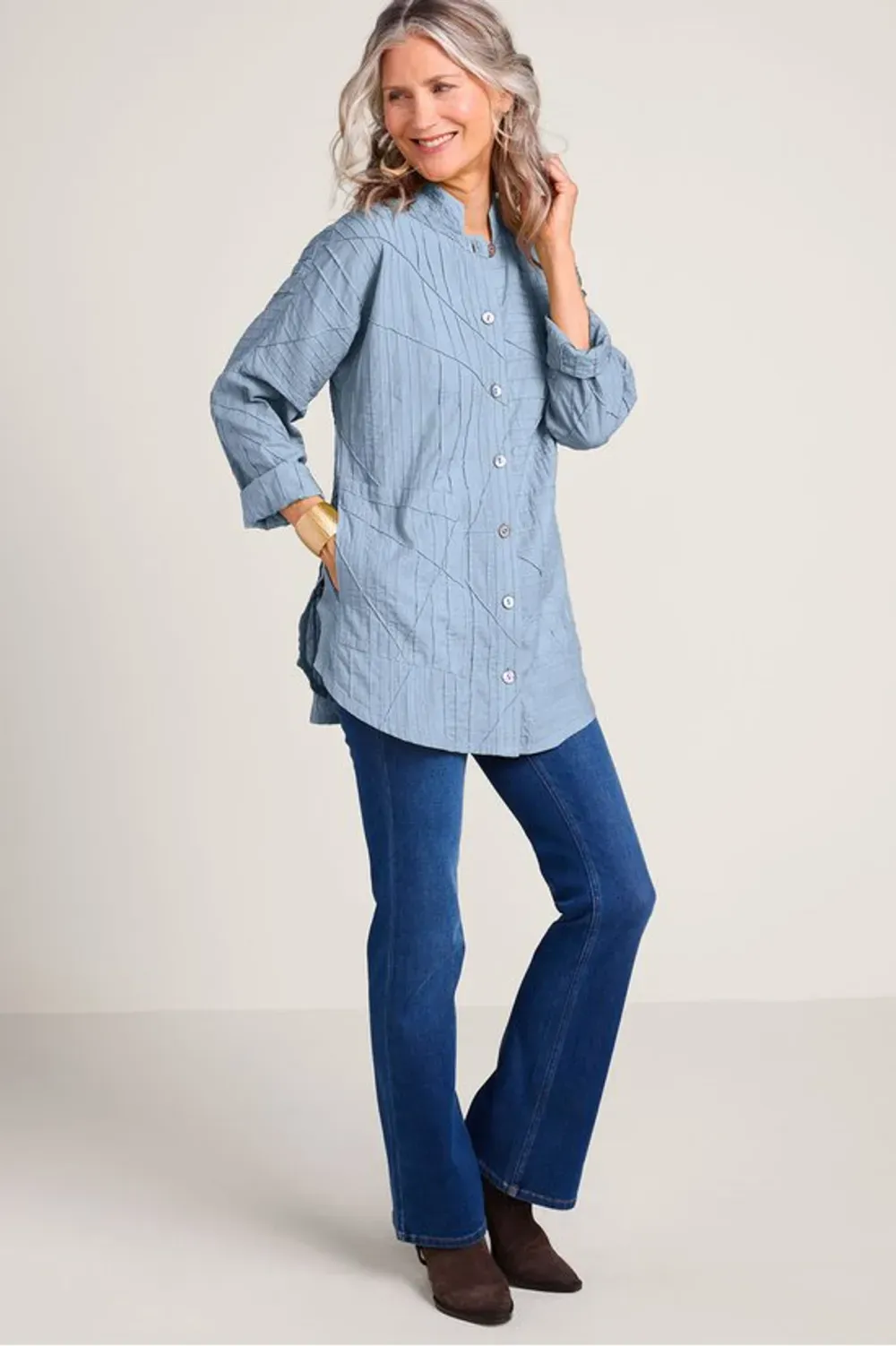 Studio Abstract Long Sleeve Big Shirt