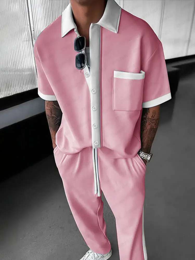 Trendy Color Block 2-Piece Outfit