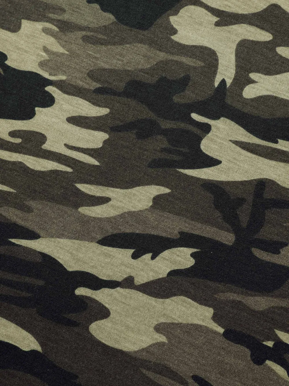 Camouflage Print Raglan Sleeve T-Shirt