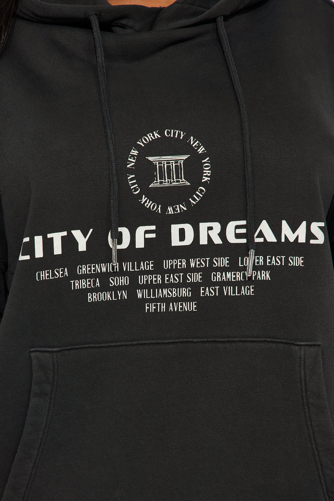 City Of Dreams Washed Jogger Set - Black