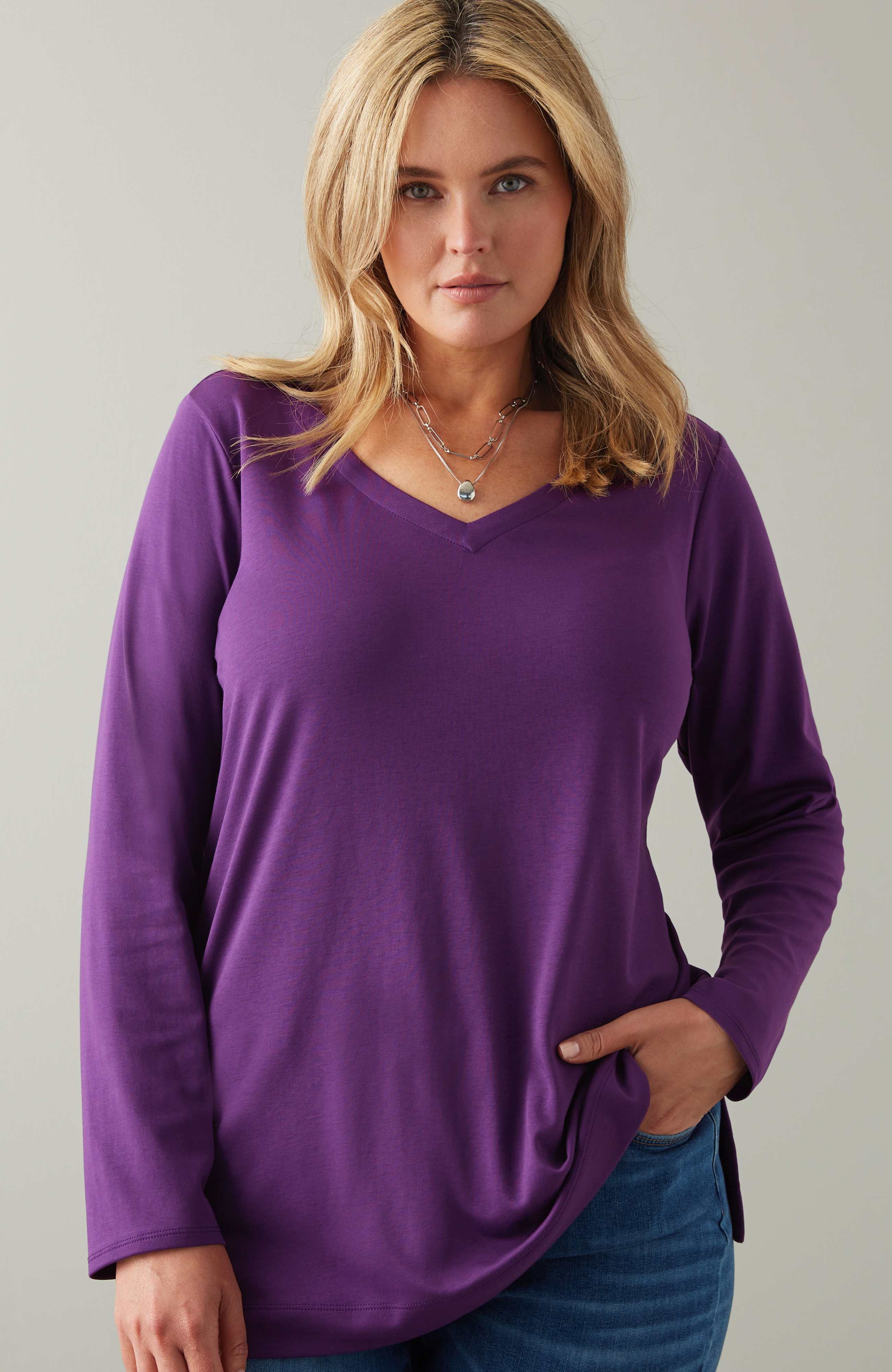 Simply Supima® Side-Slit Tunic