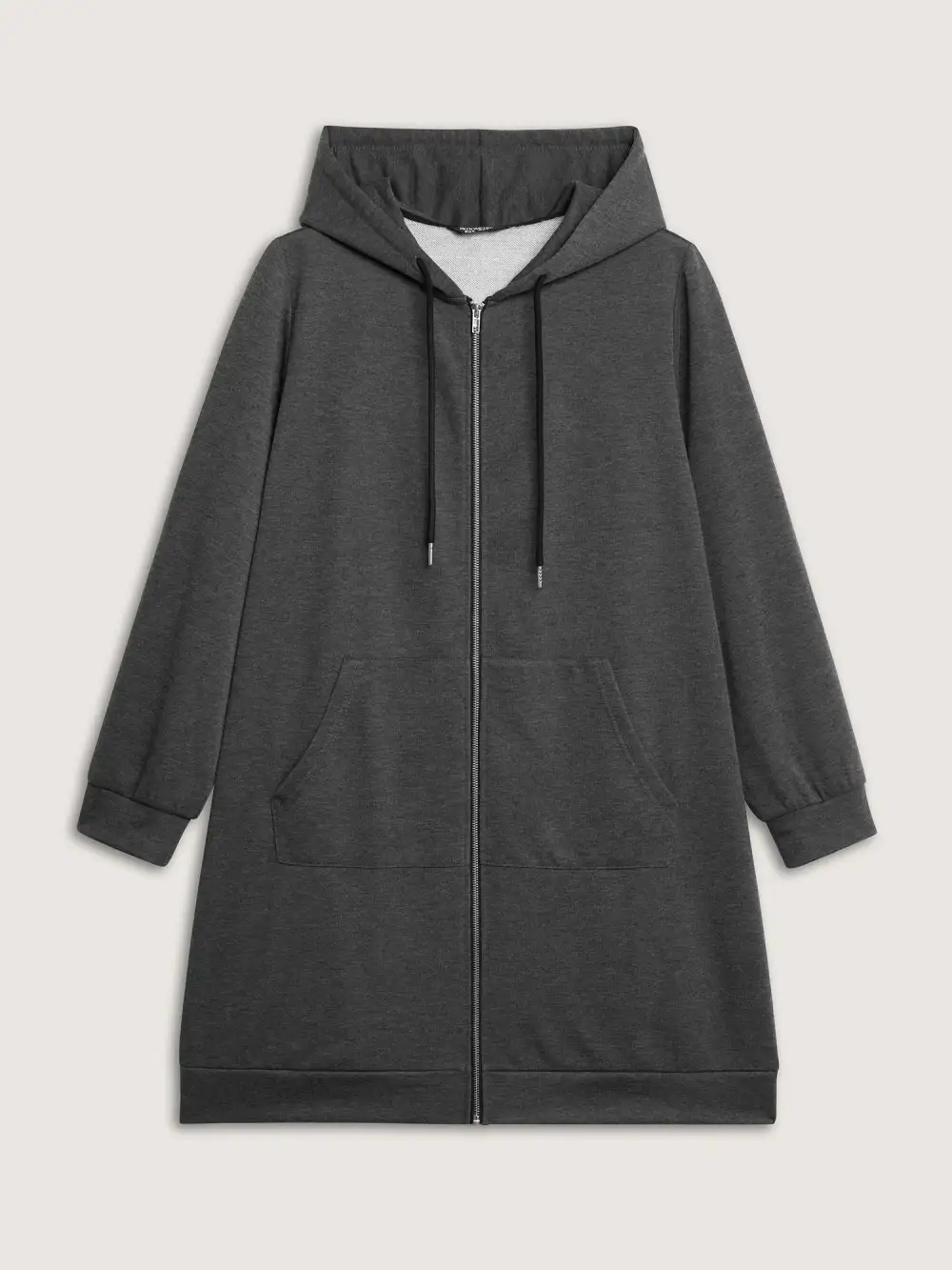 Sweatshirt Longline Solid Jacket