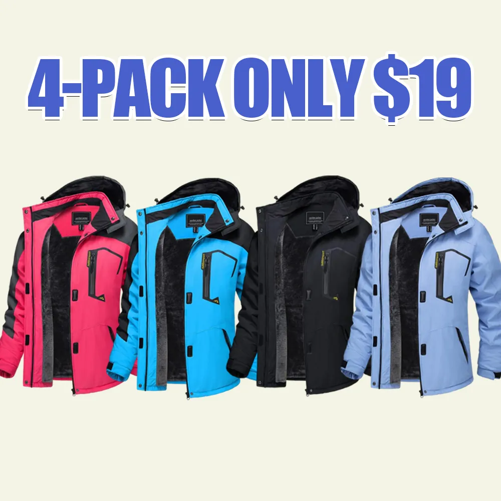 Waterproof Ski Jacket Hooded Fleece Lined Warm Winter Jacket Snow Coat Mountain Windproof Rain Windbreaker