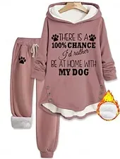 Women's Daily Hoodie Long Sleeve Hooded Graphic Letter Drawstring Print Casual Daily Black Pink Blue Fall Loose Fit