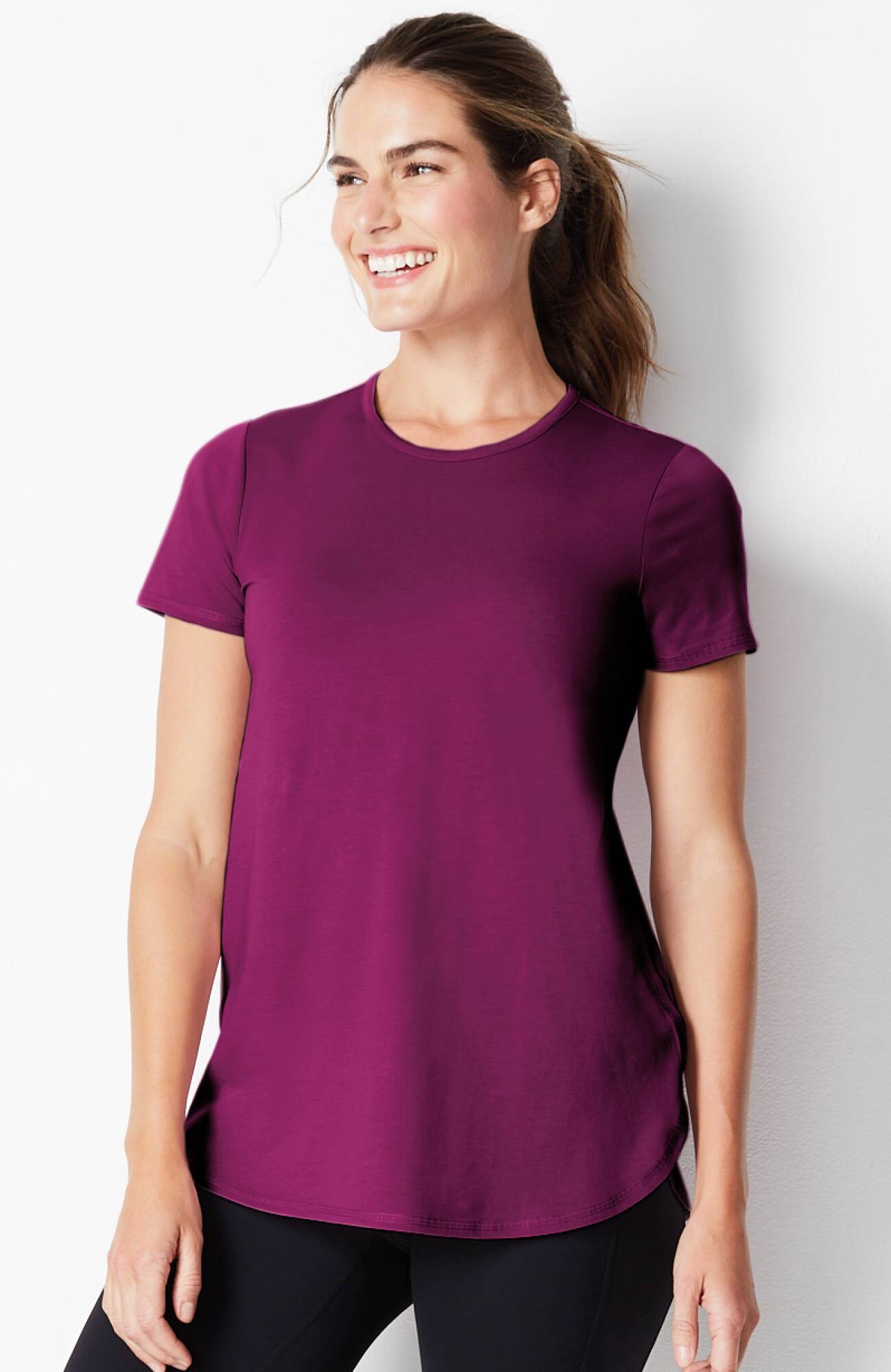fit progress pima-stretch shirttail tee