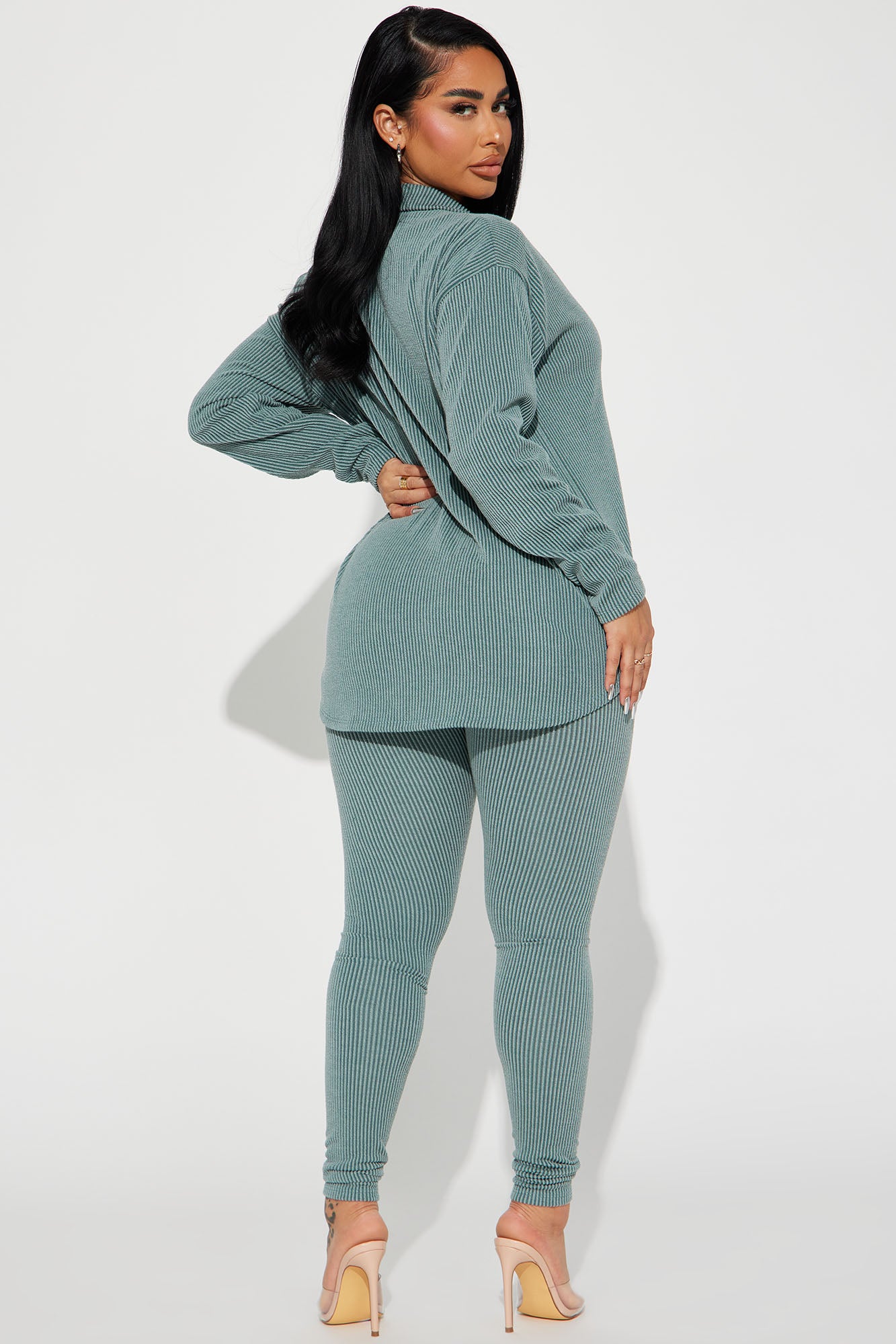 Maddie Ribbed Legging Set - Sage