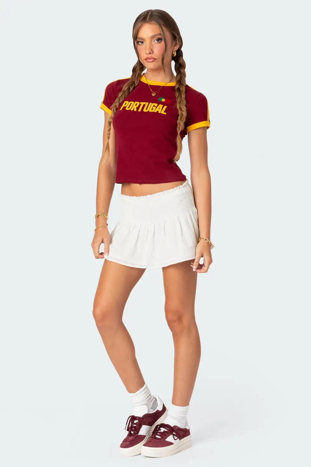 Camellia Cotton Scrunch Mini Skirt