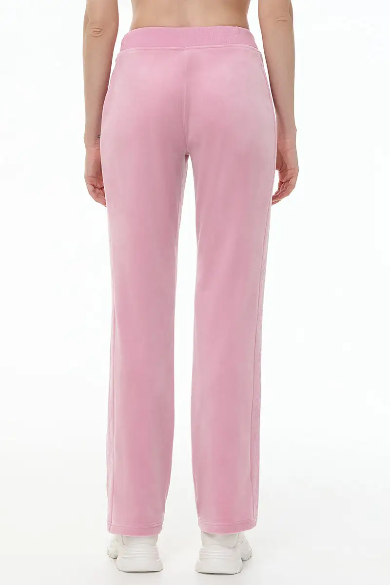 Lace Rhinestone Classic Track Pants