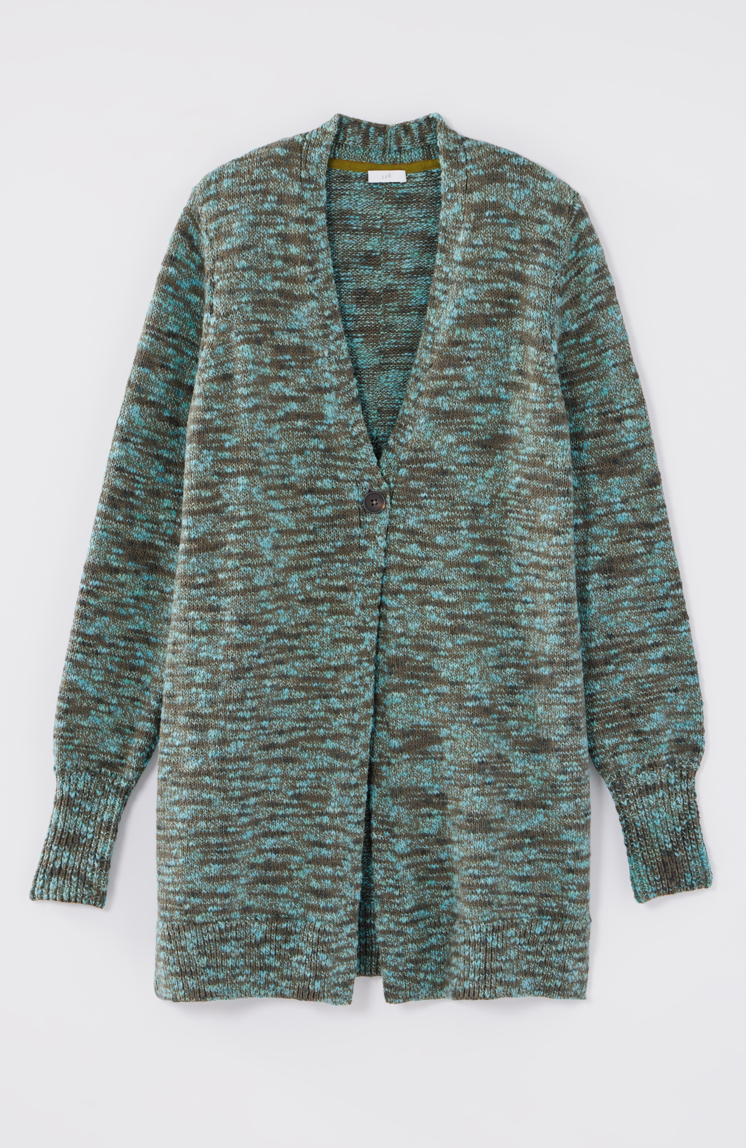 Slub-Textured Space-Dyed Cardi