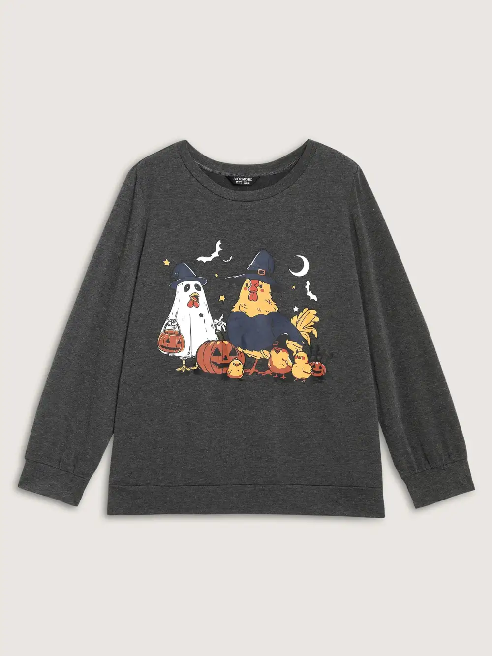 Spooky Midnight Halloween Print Sweatshirt