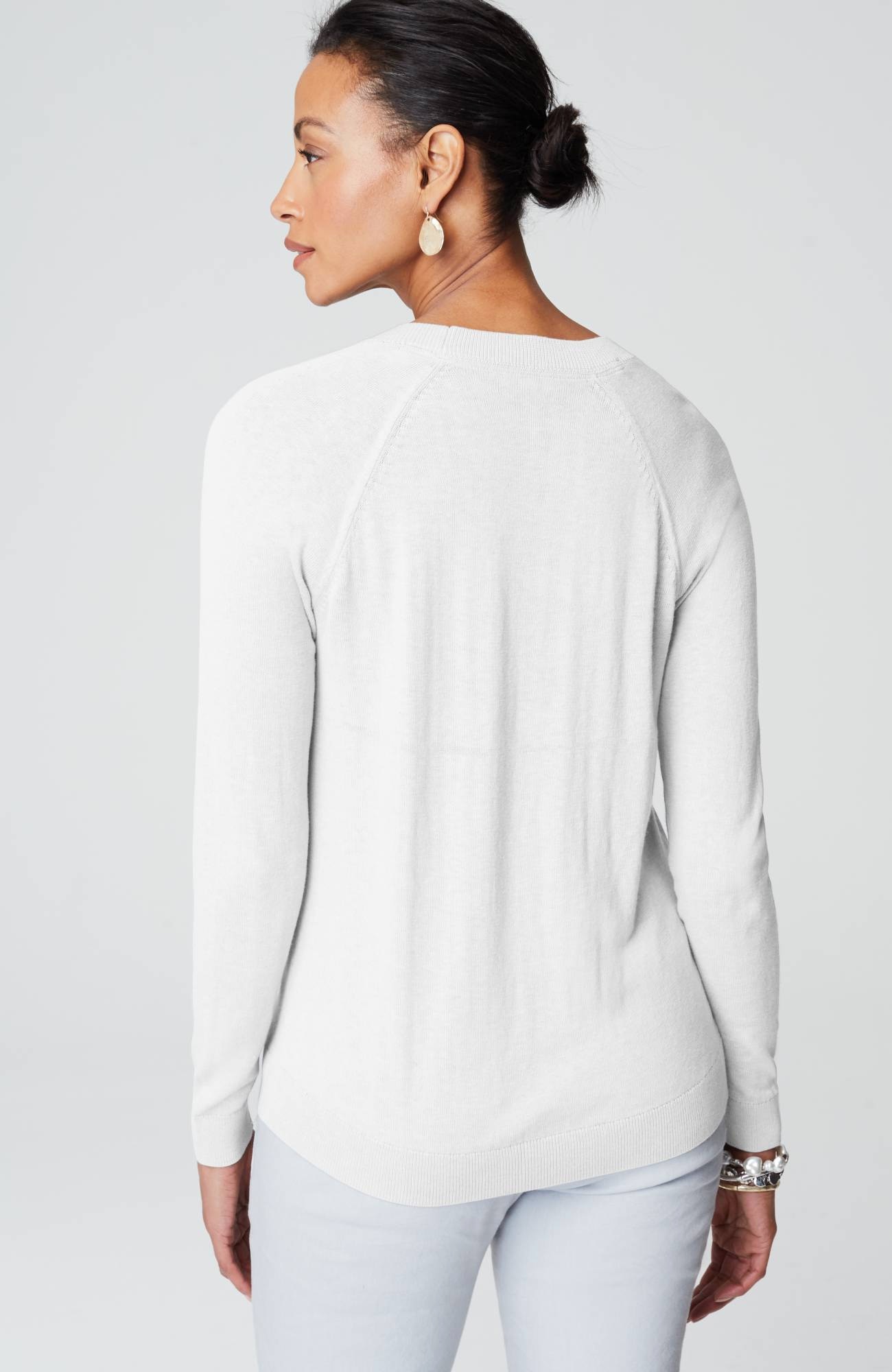 organically grown cotton v-neck cardi